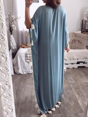 Saída de Praia Vanessa - Algodão e Rayon com Detalhes em Tassel