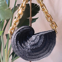 Bolsa de palha Concha - 23x18x10cm
