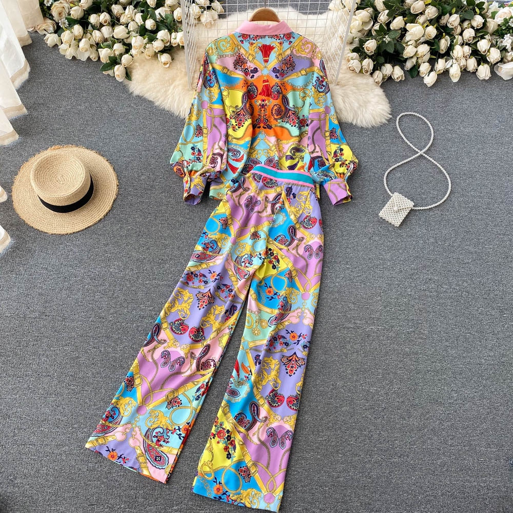 Conjunto Saritha - Camisa e calça com zíper